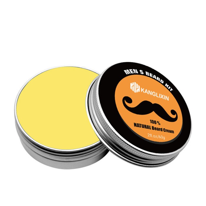 Private Label  Men Beard Oil Balm - Clean Wash Conditioner Set Beard Care Kit Natural Organic Vegan Mustache Custom Logo