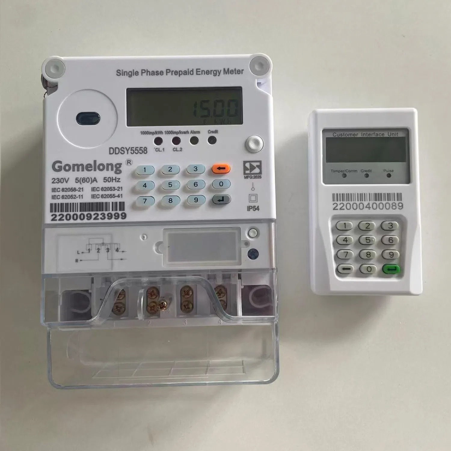 RF Prepaid Meter for Single Phase, Temperature Range -20°C to 50°C