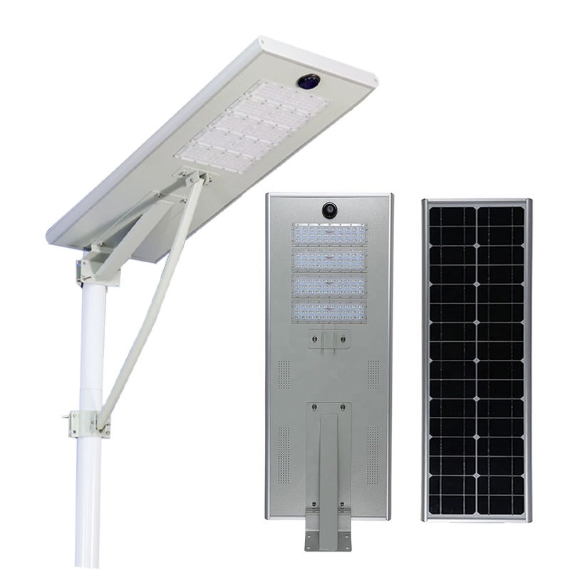 All in One Solar Street Light Aluminum Materials Waterproof 80W 100W Sensor